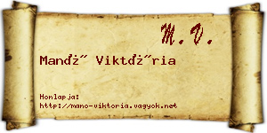 Manó Viktória névjegykártya