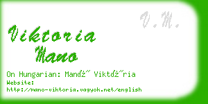 viktoria mano business card